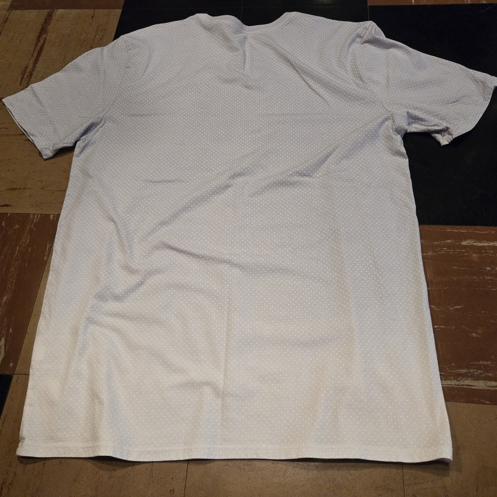 Nike Athletic Cut blue white ombre t shirt white polka dots mens size large NWOT - Picture 5 of 7